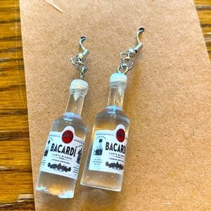 New handmade,  rum, little bottles, earrings with gift bags